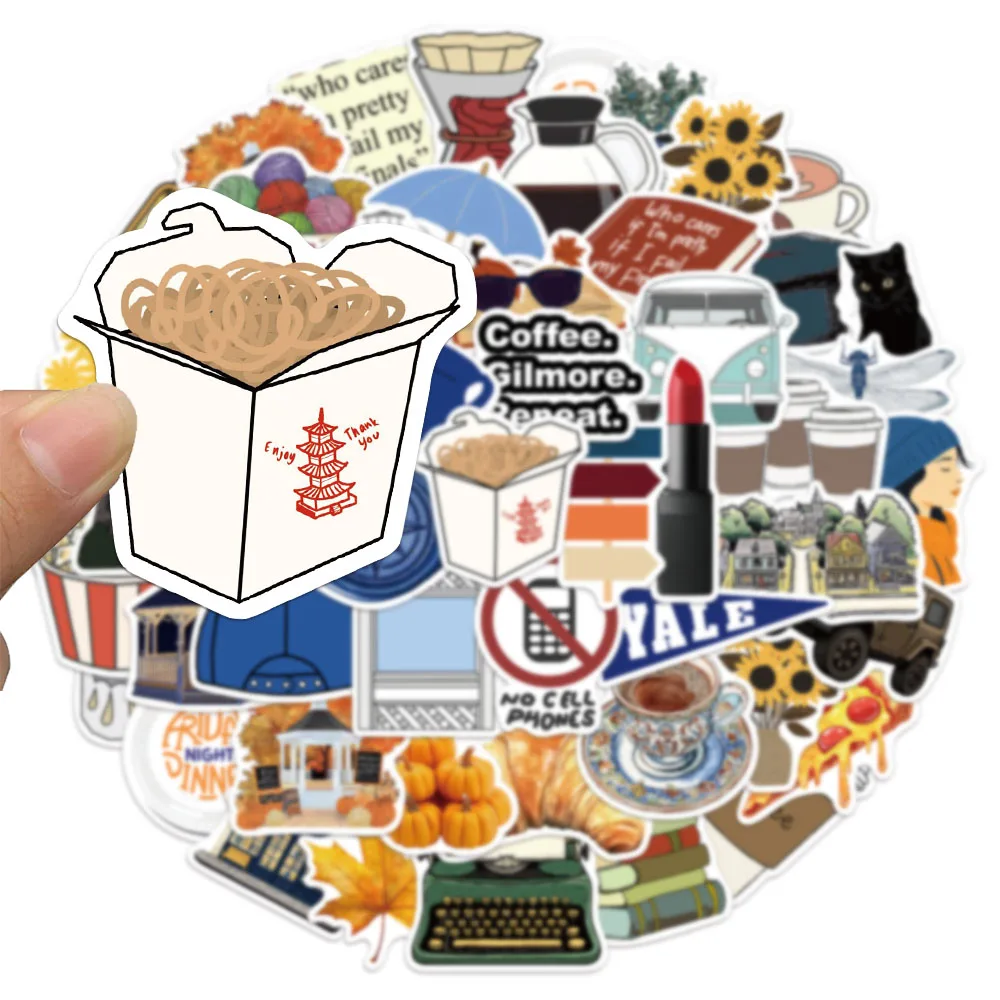 50PCS Gilmore Series Sticker Set DIY Phone Case Laptop Guitar Computer Decoration Waterproof Stickers