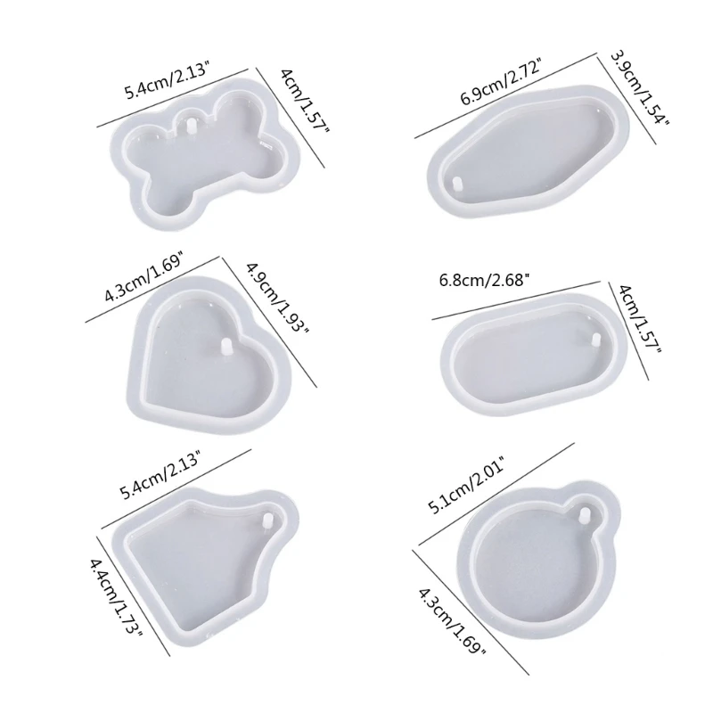 ZB91 에폭시 뼈 심장 타원형 라운드 목록 실리콘 금형 수제 공예 만들기 용품 Diy 쥬얼리 홈 인테리어 금형