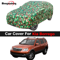 Full Camouflage Waterproof Car Cover Outdoor Anti-UV Sun Shade Snow Rain Protection Cover For Kia Borrego Mohave 2008-2023