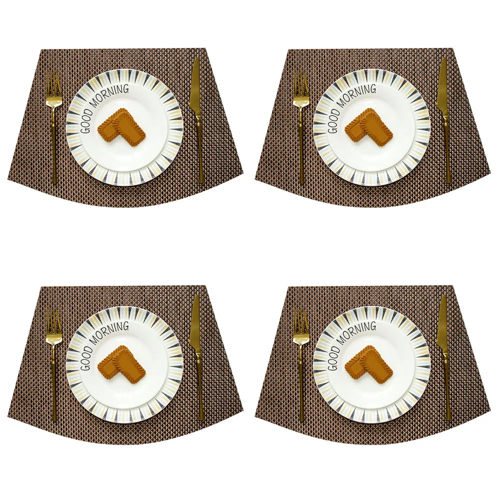 

Set of four heat resistant dining table mats waterproof vinyl mats for hotels kitchens and restaurants 17 by 115 inch