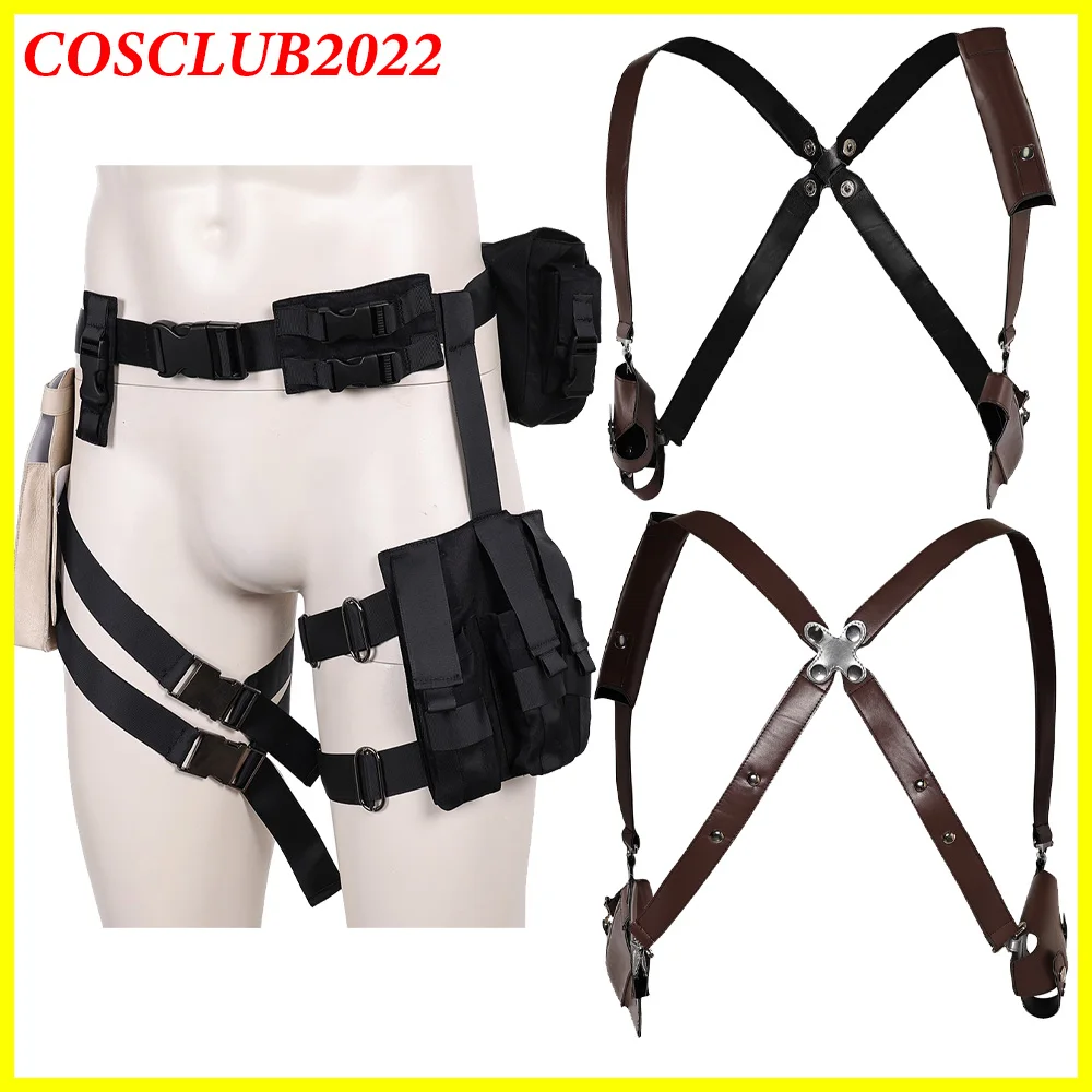 Leon Cosplay cinturón correa trasera Scott Kennedy juego de rol riñonera accesorios de disfraz funda hombres Halloween carnaval accesorios de fiesta