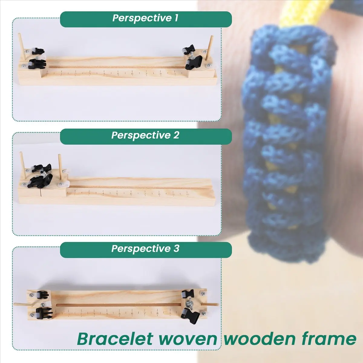 SUMMER SALE 7 PCS Paracord Bracelet Knitting Tool Paracord Tool Paracord Jig DIY Wooden Paracord Braid