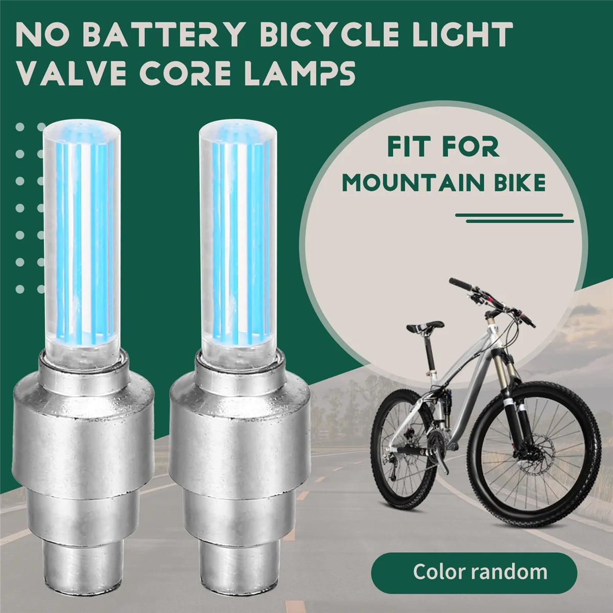 Bike Light with No Battery Mountain Road Bike Bicycle Lights LEDS Tyre Tire Valve Caps Wheel Spokes LED Light BL0157 Rich