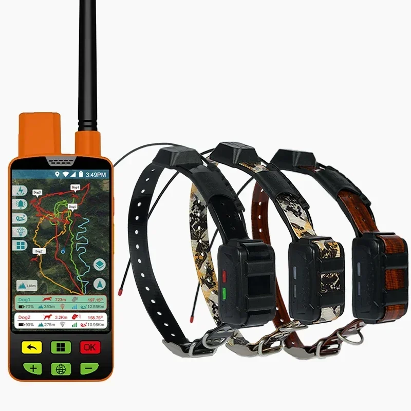 High end 4G hunting tracker dog tracking gps pet collar for pets（A tracking mon-itor + A locator collar）