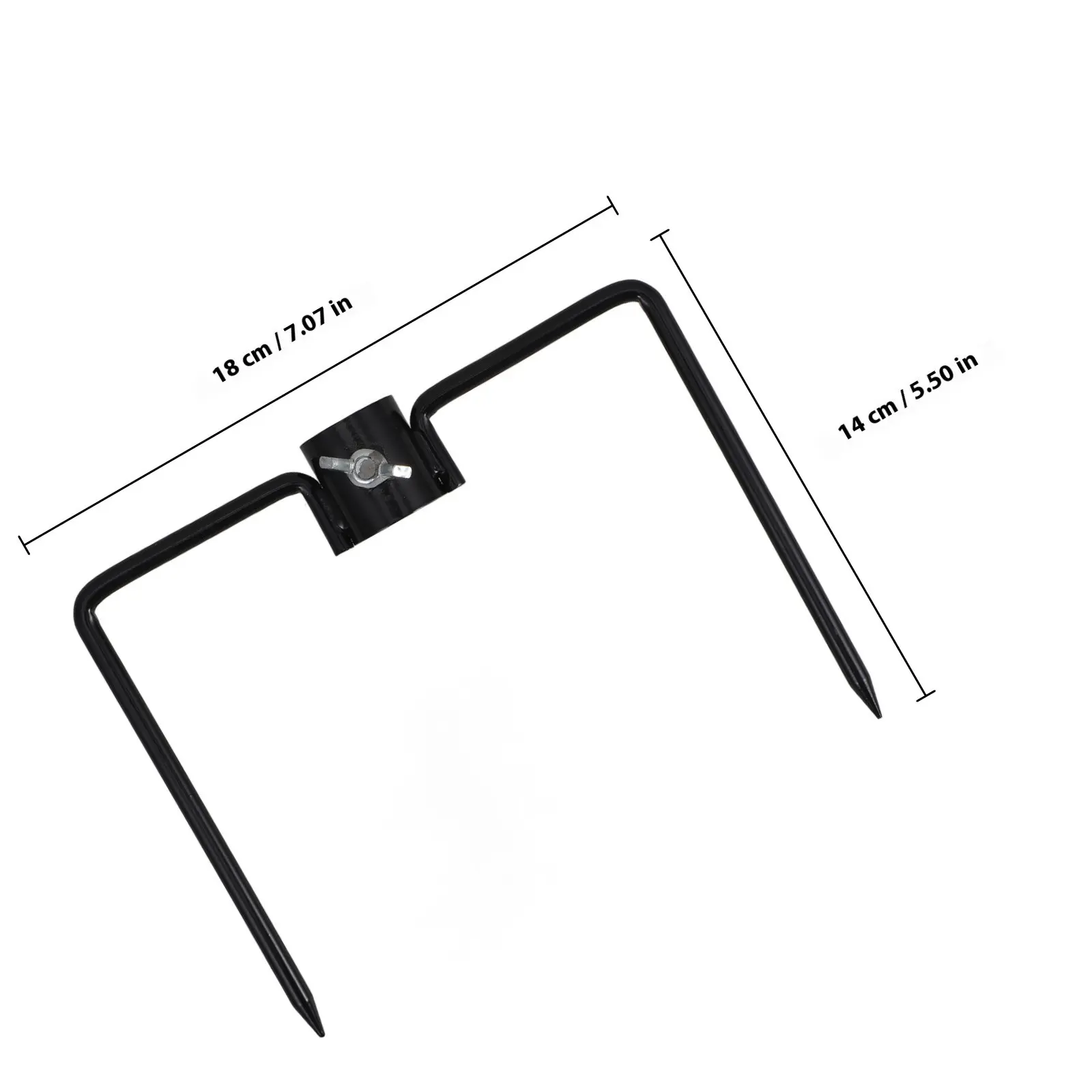 Iron Garden Pole Base Heavy Duty Flag Pole Ground Spike Umbrella Holder Shepherds Hook Stand Outdoor Patio Flag Anchor Sand