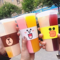 200Pcs 700ml Disposable Cups with Lids Double Grid Thicken Cup Couple Sharing Plastic Drinking Cup for Bubble Tea Smoothie