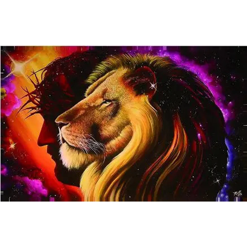 Custom 90x150cm Digital Print LION Polyester Banner Single Side Home Decoration Flag