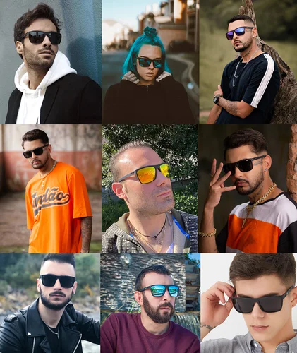 Imagen 2 del producto Gafas de sol polarizadas ZENOTTIC para hombre, gafas de sol ligeras TR90 con protección UV400, gafas de sol cuadradas para conducir al aire libre