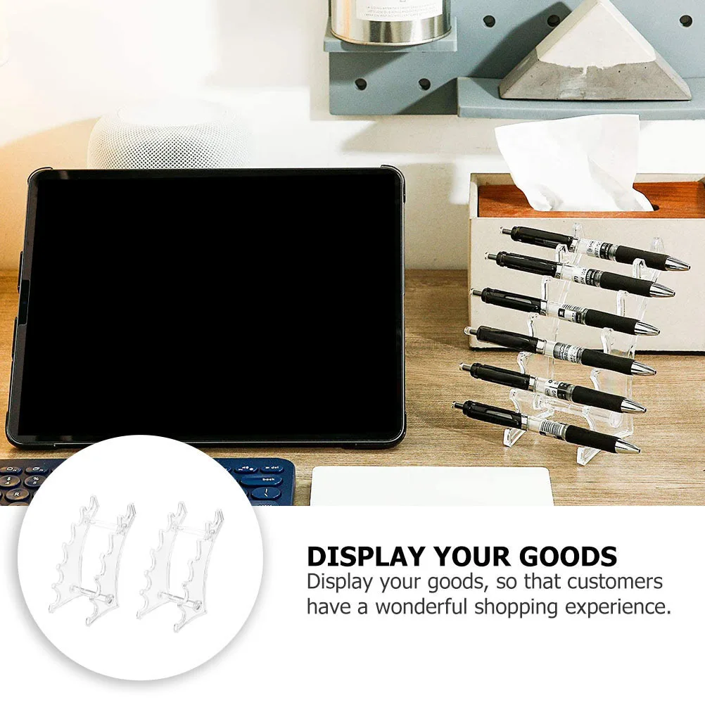 4 قطعة حامل عرض أكريليك على شكل قوس حامل أقلام رصاص لفرش المكياج أقلام الحواجب ملمع الشفاه أقلام حبر للبيع بالتجزئة #1