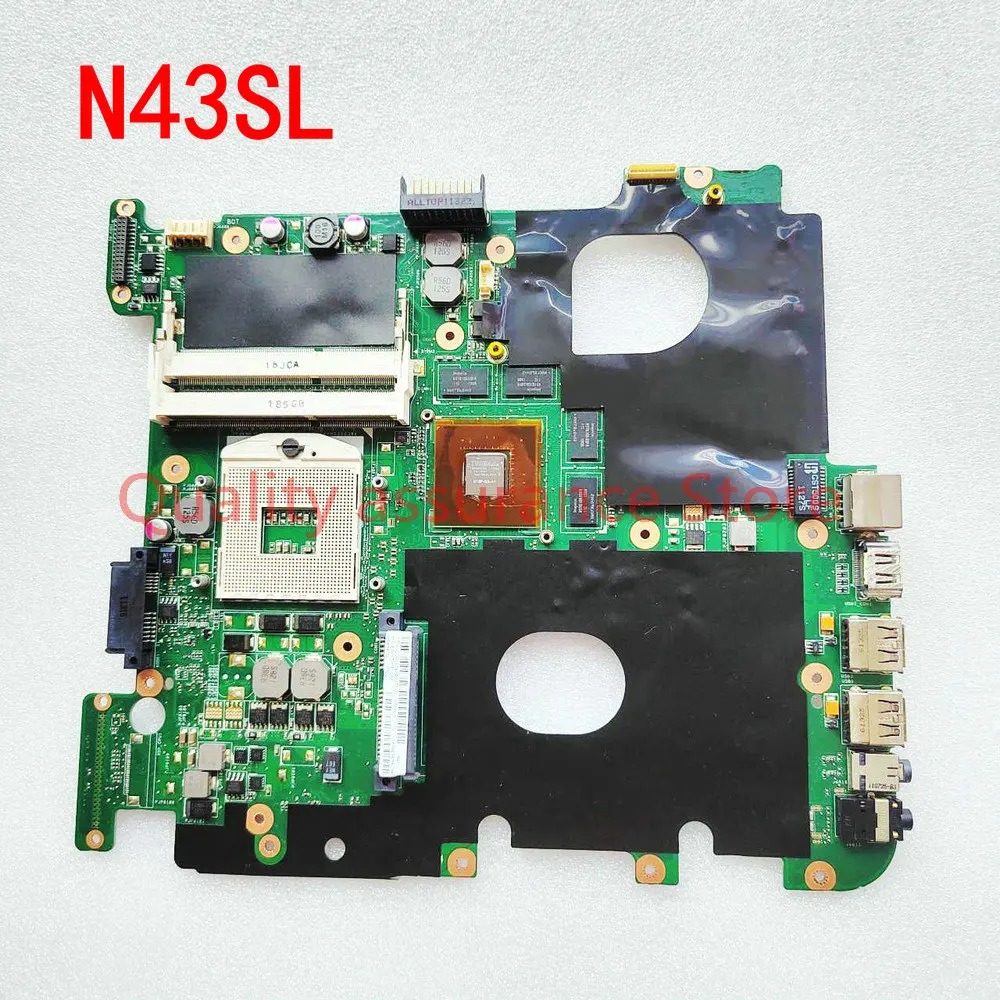 N43SL Mainboard REV:2.0 For ASUS N43S N43SM N43SL Laptop Motherboard GT540M/1GM Notebook N12P-GS-A1 HM65 DDR3