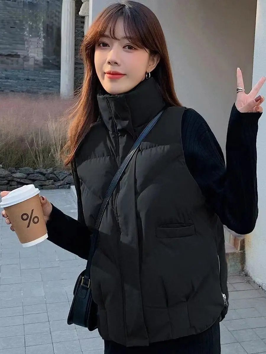 

Неудобный хлопковый жилет, женский Sle 2025, модная верхняя одежда, повседневная ветровка для поездок на работу, хлопковая застежка-молния