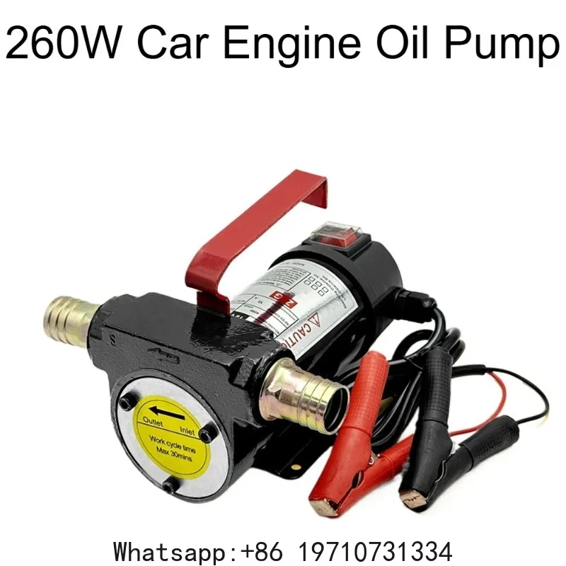 

12V/24V 260W Car Engine Oil Pump Electric Diesel Fluid Sump Extractor Scavenge Fuel Transfer Suction Boat Motorbike Car Oil Pump