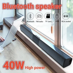 BS-28B Sound Bully Strip-type Bluetooth Speaker Column 40W High Power Portable TV SoundBar for Computer Music Center With Remote