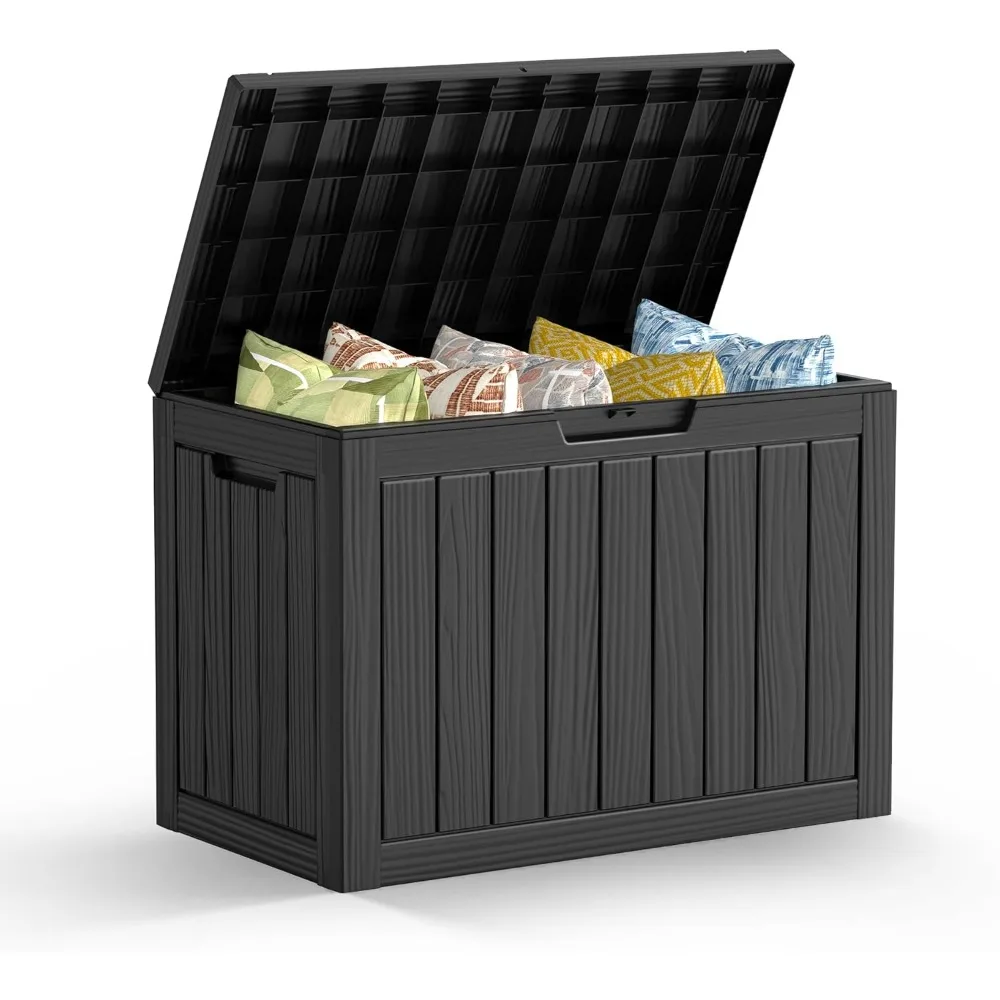 

45 Gallon Outdoor Storage Box, Resin Deck Box Waterproof, Storage Chest for Outside Patio Furniture Cushions, Pool Su
