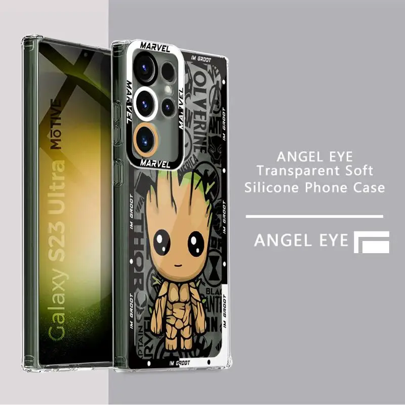 Marvel Groot Deadpool Phone Case for GalaxyNote20 20Ultra S21 S23 S22 S20 S24 Plus S20 S23 S22 S21 S24 S23 Ultra S20 S23 S21 FE