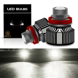 2Pcs LED H11H8 H9 H7 Projector Mini Lens Auto Car Headlight 9005 HB3 9006 HB4 Fog Bulbs 6000K Fog Lamp Day Running Light 12V