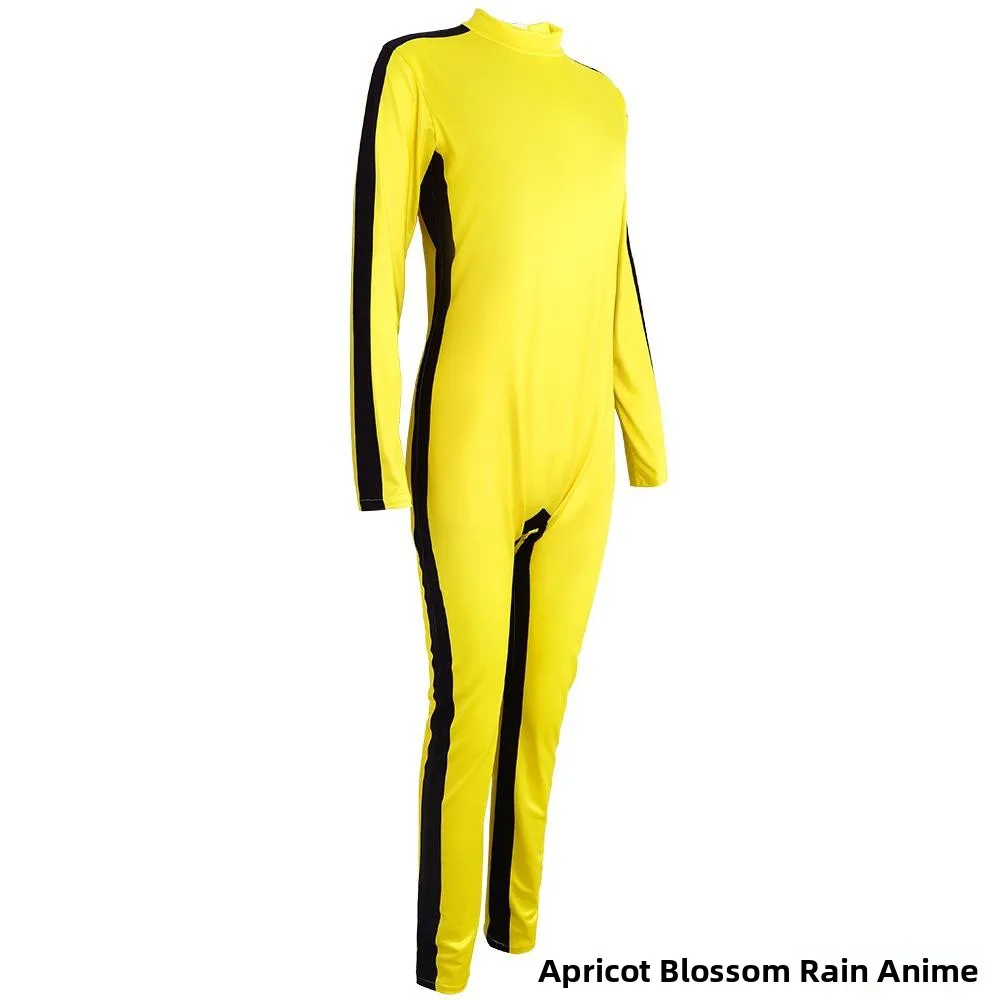 مجموعة أزياء الكونغ فو الصفراء للهالوين مكونة من 5 أدوات لمرحلة أداء عبر الحدود ملابس هونج كونج لملابس الأدوار #4