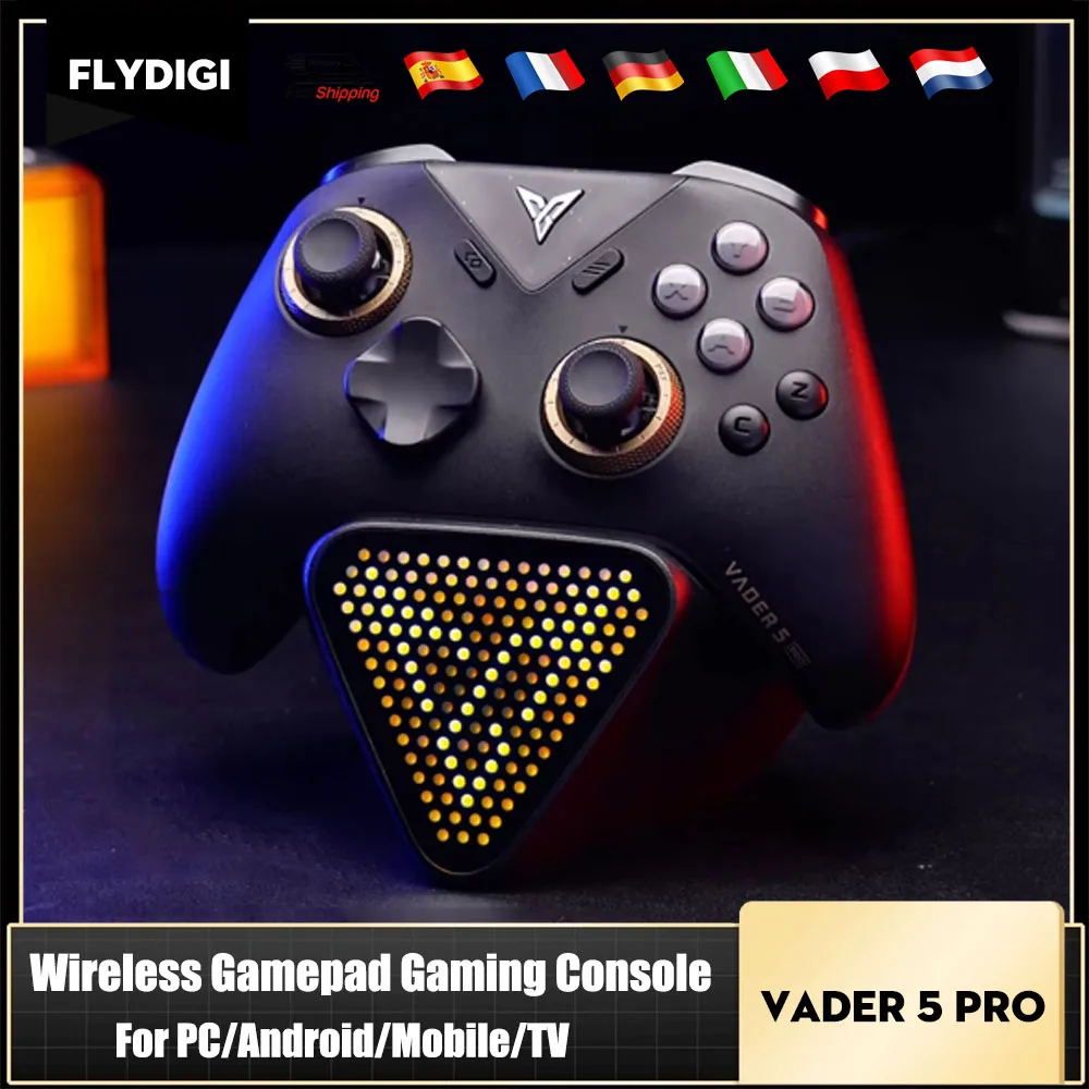 Flydigi Vader 5 Pro – manette de jeu sans fil, Bluetooth, lumière RGB, console de jeu vidéo, Joystick réglable, pour PC/Android/TV
