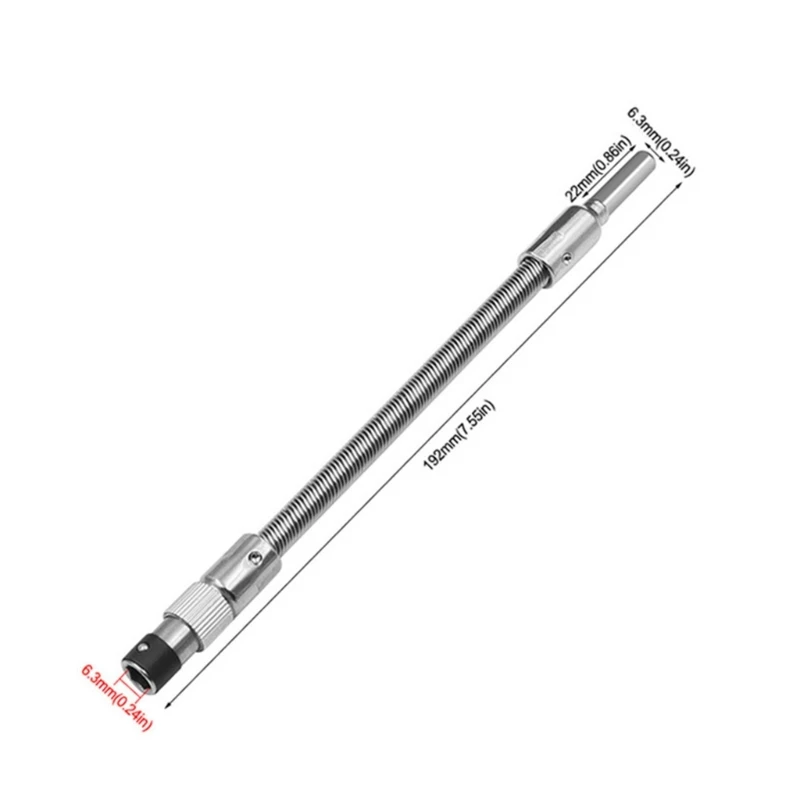 1/2 Electric Socket Wrench Spring Extension Rod Universal Flexible Shaft Fast Ratchet Wrench Connecting Rod Replace