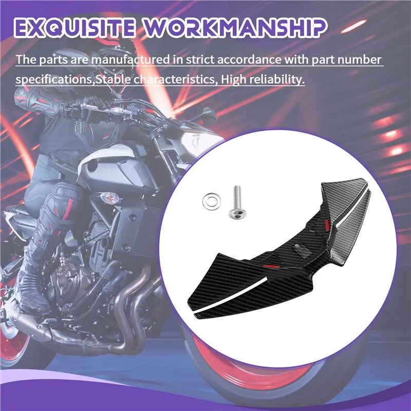 AA-Moto Anteriore Downforce Spoiler Labbro Inferiore Vento Ala Aerodinamica Carenatura Winglets Per MT-07 MT07 2025+