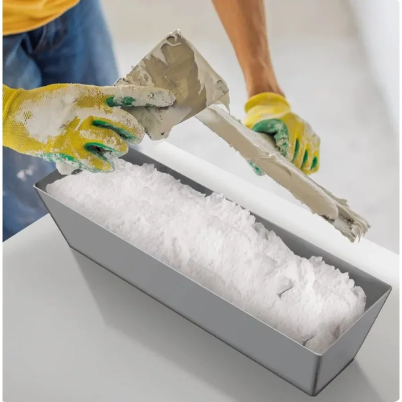 Stainless Steel Plastic Mud Tray Plaster Putty Trough Wall Repair Masonry Construction Tool