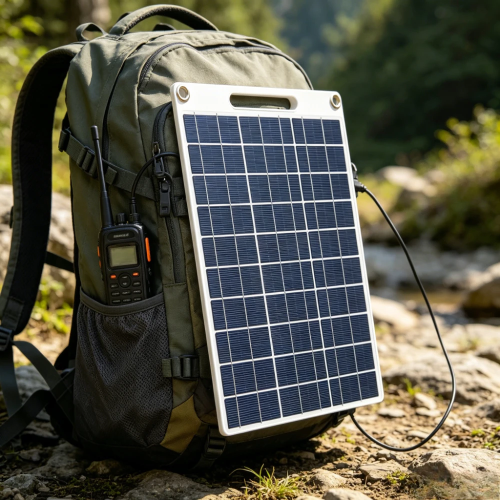 Tragbares 15W 20W Solarpanel-Ladegerät 5V Dual-USB Schnellladung Wasserdichte Solar-Powerbank Leichtes Faltbares Design für Outdoor