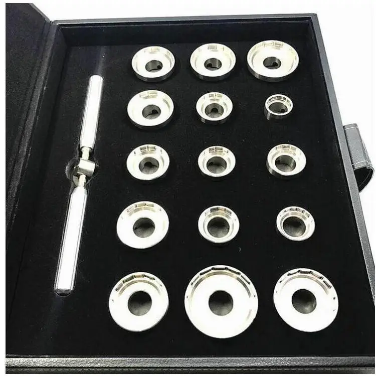 15pcs Watch Case Opener Stainless Steel Watch Case Opening Dies for BRL Caseback Removal