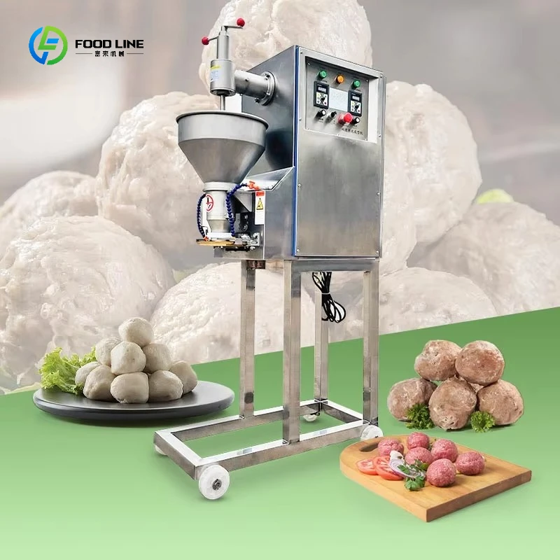 Fishball Fried Meatball Process Mixer Macines Meat Fish Ball and Shrimp Ball Roller Machine Are Exported to Usa Customized