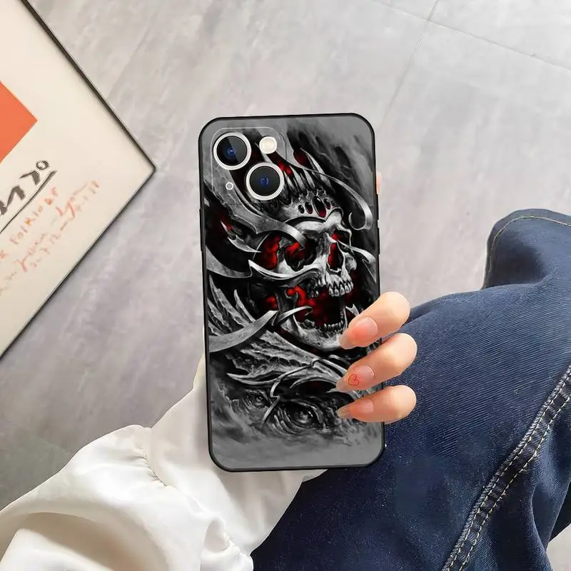 Samurai Skeleton Ghost Phone Case For Iphone 13 Coque 13 Pro Max 12 Xr X Xs Mini Pro Max For 6 6s 7 8 Plus Se 2020 Funda Shell