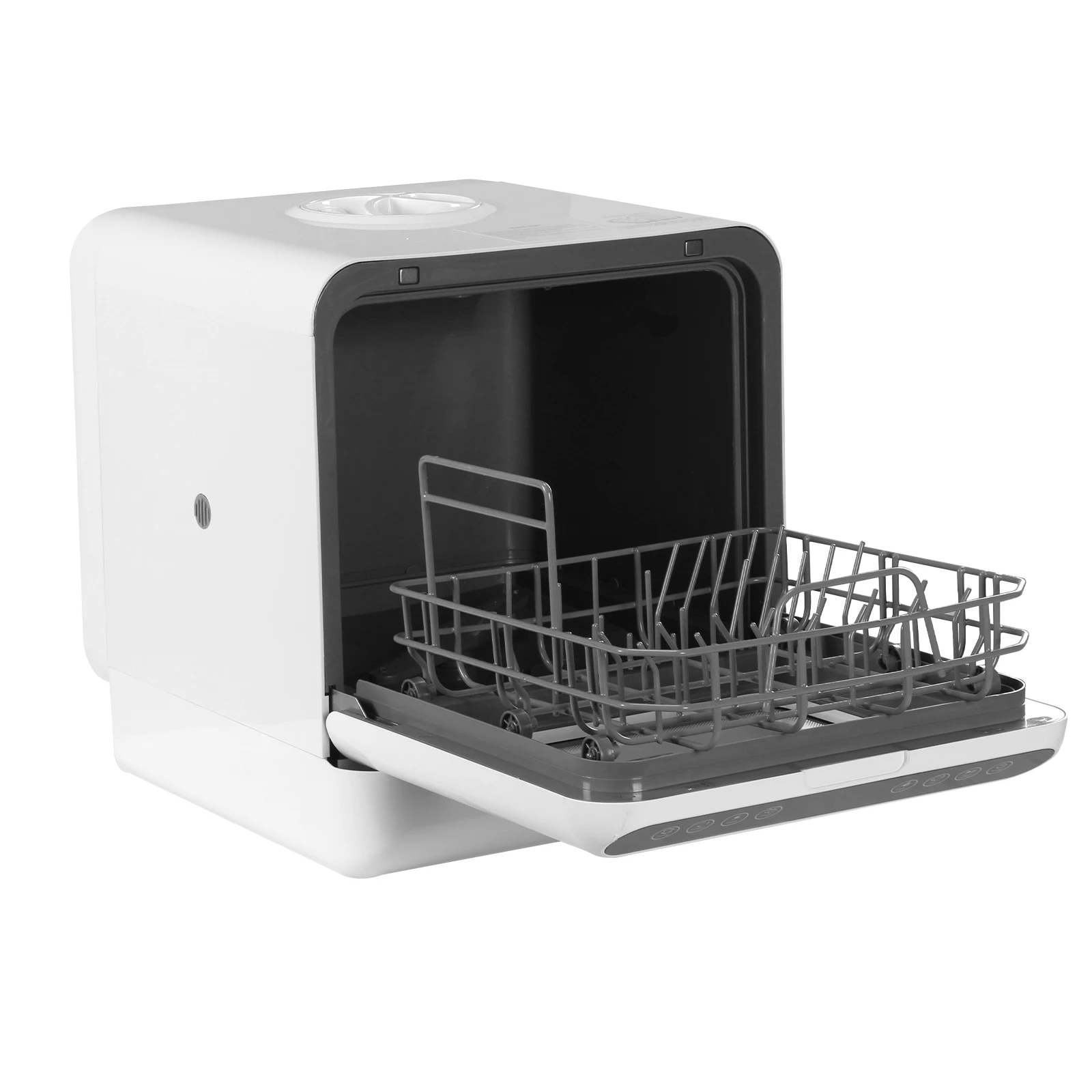 

Мини-посудомоечная машина с встроенным резервуаром для воды на 6 л, портативная посудомоечная машина 360 ° Двойная функция распыления и высокотемпературной сушки воздухом для квартир и автодомов