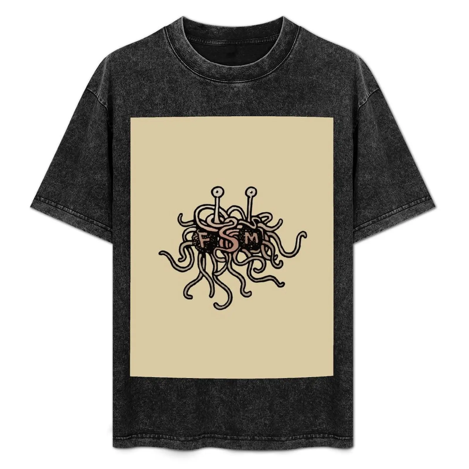 

FSM - Flying Spaghetti Monster T-Shirt Casual Minimalist Short Sleeve Top