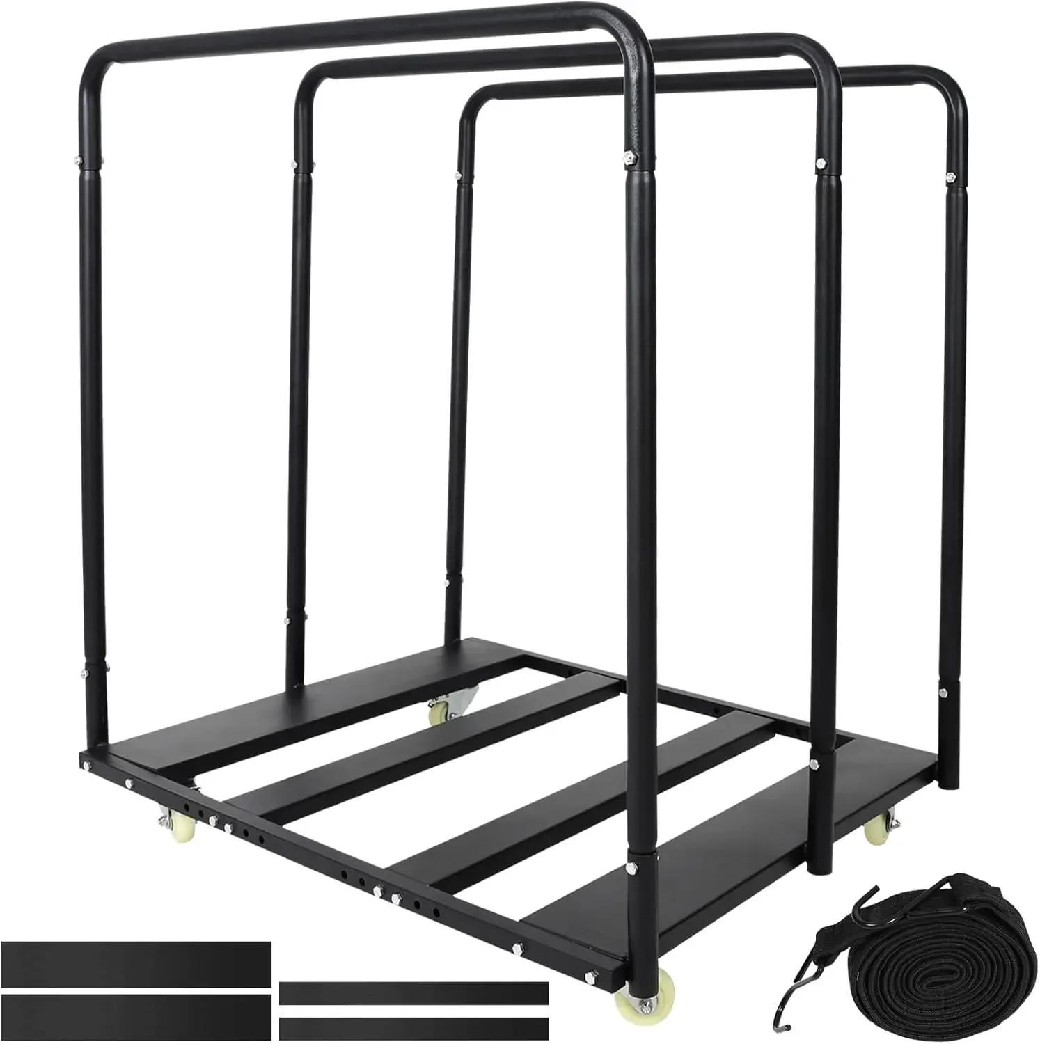 Folding Table Cart, 1800 LBS Heavy Duty Table Chair Trolley with 3