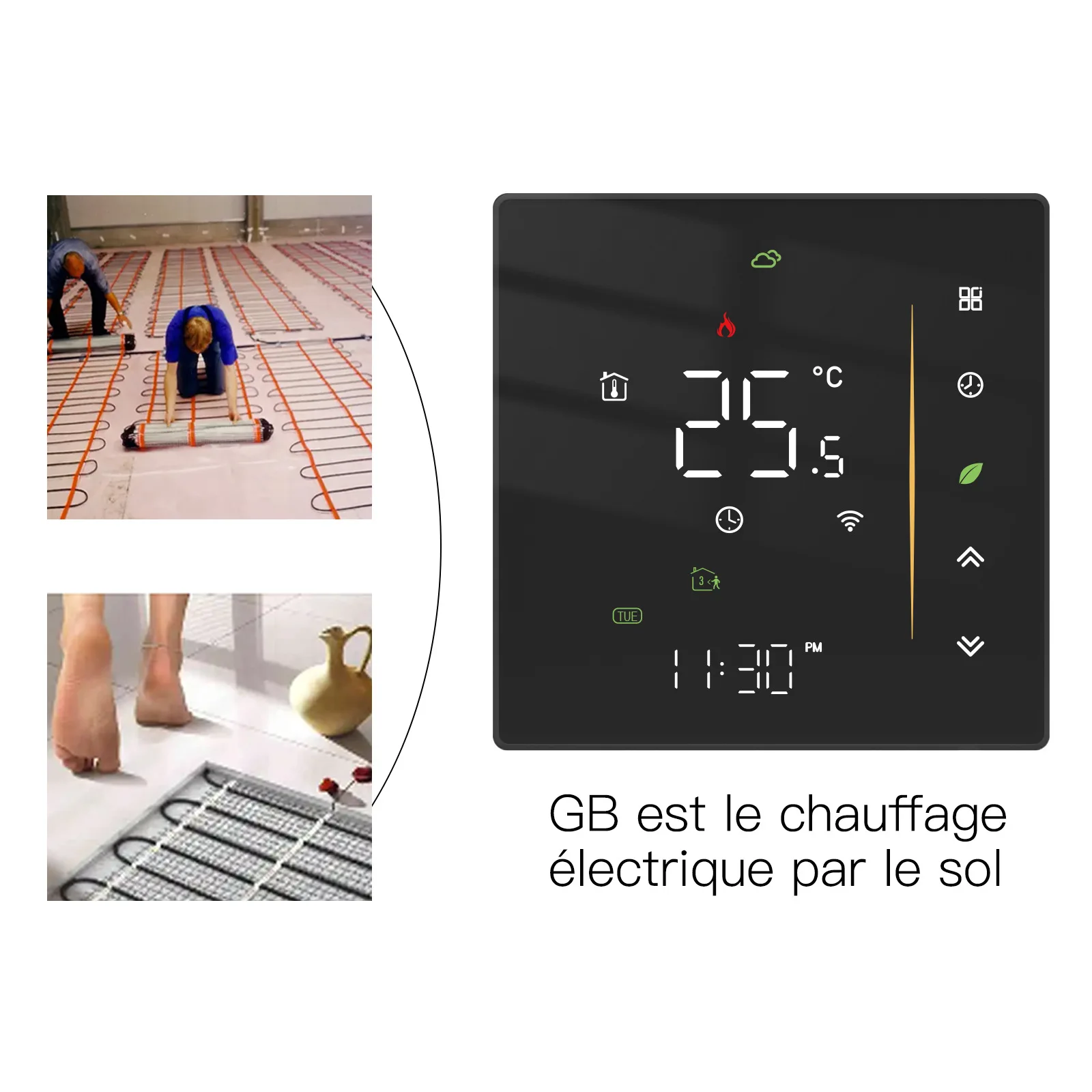 Tuya WiFi Smart Home Thermostat Switch Energy Saving Temperature Controller for Water Electric and Boiler Floor Heating