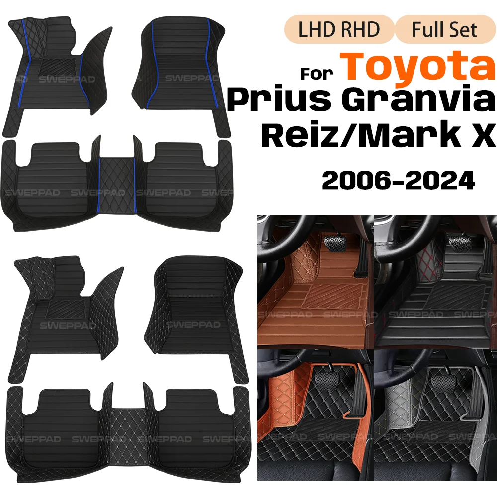 

For Toyota Prius Granvia Reiz/Mark X 2006-2024 Custom Car Floor Mat Automobile Carpet Cover Interior Accessories Protective
