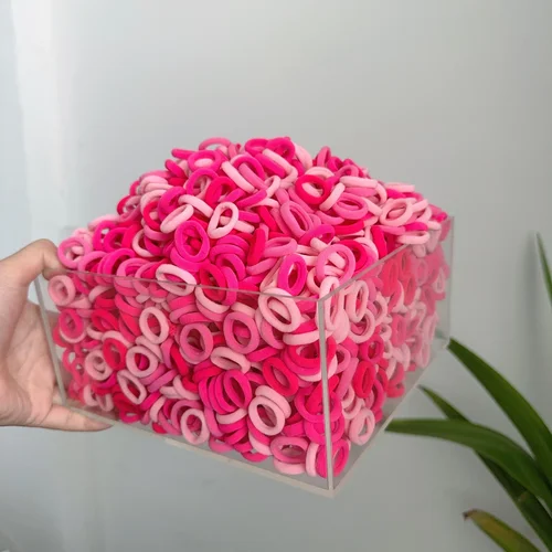 Imagen 2 del producto 50/100 Uds. Lazos elásticos básicos coloridos de nailon para el cabello para niñas, coleta para sujetar, banda de goma, accesorios para el cabello de moda para niños