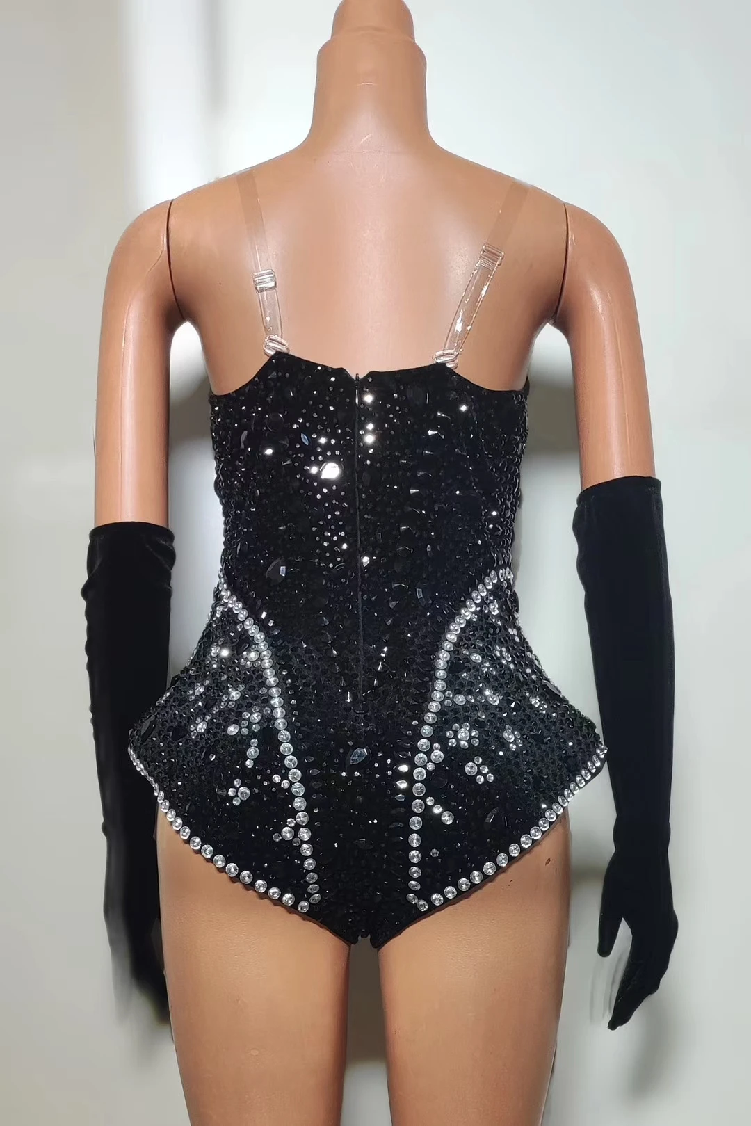 Cowboy Theme Party Bodysuit Gloves Hat 3Pieces Set Carnival Night Out Bar DJ Dance Wear Drag Queen Performer Bodysuit Qianwan