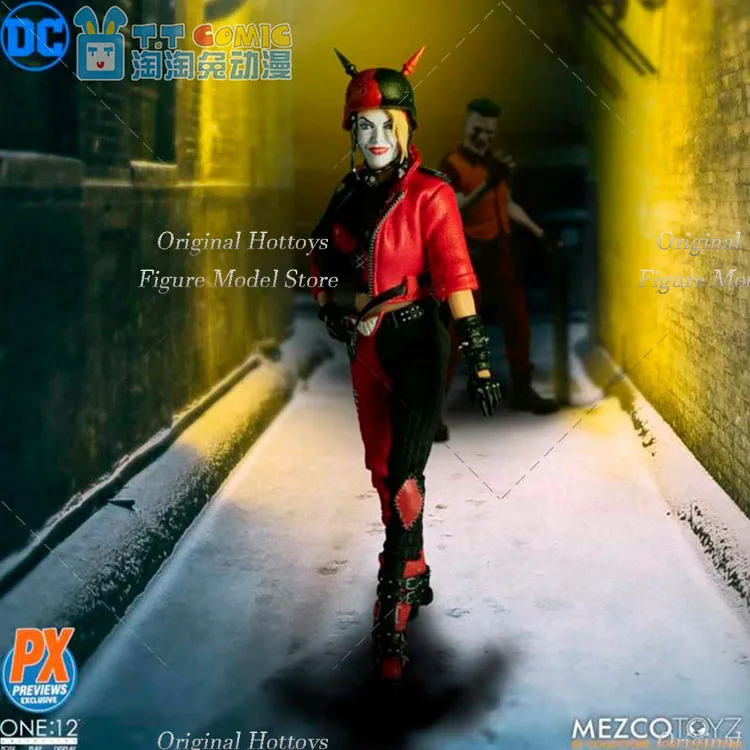 In Stock MEZCO 1/12 Scale Femle Soldier Suicide Squad X Task Force Joker Woman Harry Full Set 6-inch Action Figure Model Gifts