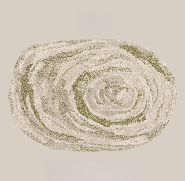 Art Special-shaped Sofa Carpet, Living Room Leave-in Washable and Erasable, Light Luxury Atmosphere, Irregular Floor Mat