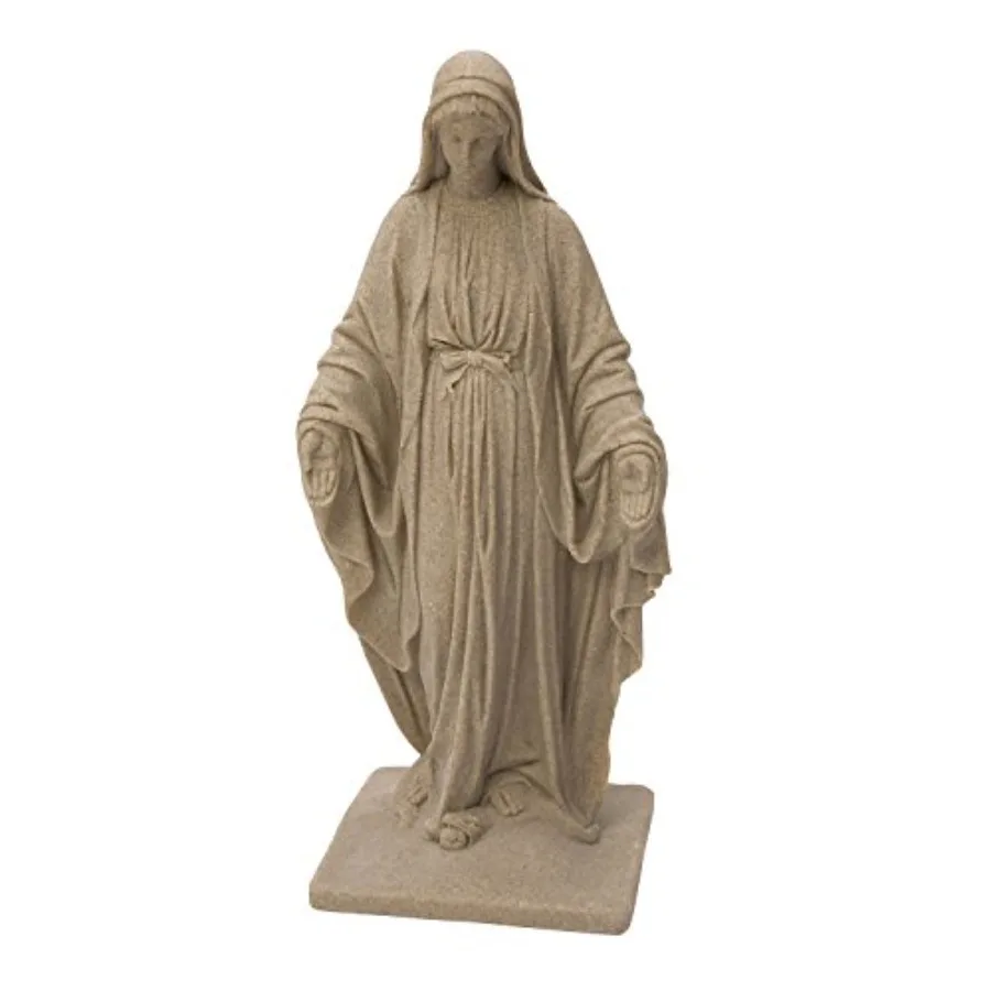

Virgin Mary Statue for Home Decoration - Resin Material - White Color - Lightweight and Natural Appearance - 34 Inches Height