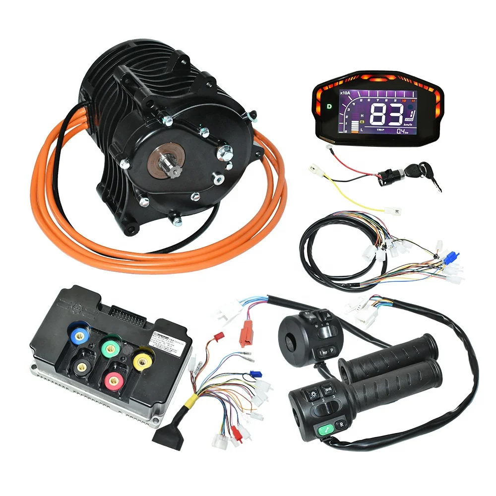 138 Center Motor Fardriver Controller E-bike Motorbike Convert Mid Drive 3000w 72v Electric Conversion Kit for Motorcycle
