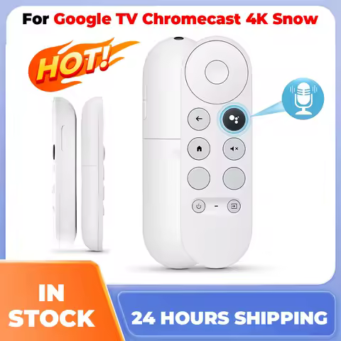 G9N9N Remote Control Bluetooth-Compatible Voice Set-Top Box Remote Control Remote Controller for Google TV Chromecast 4K Snow