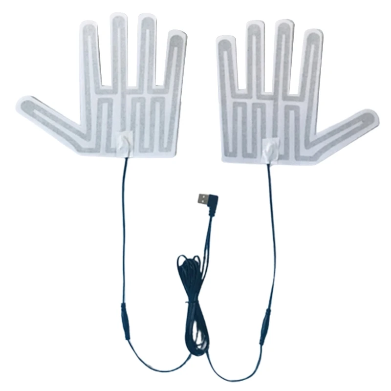 Gants chauffants USB, coussin chauffant pour les mains en Fiber carbone, feuille chauffante longue durée, livraison directe
