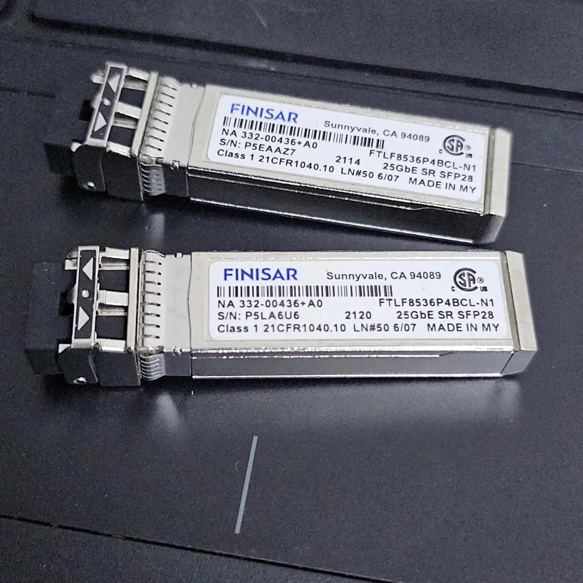 1PCS Original New Netapp X65404 Storage 25G SFP FTLF8536P4BCL-N1 332-00436+A0 25GBE SR SFP28 Optical Transceiver