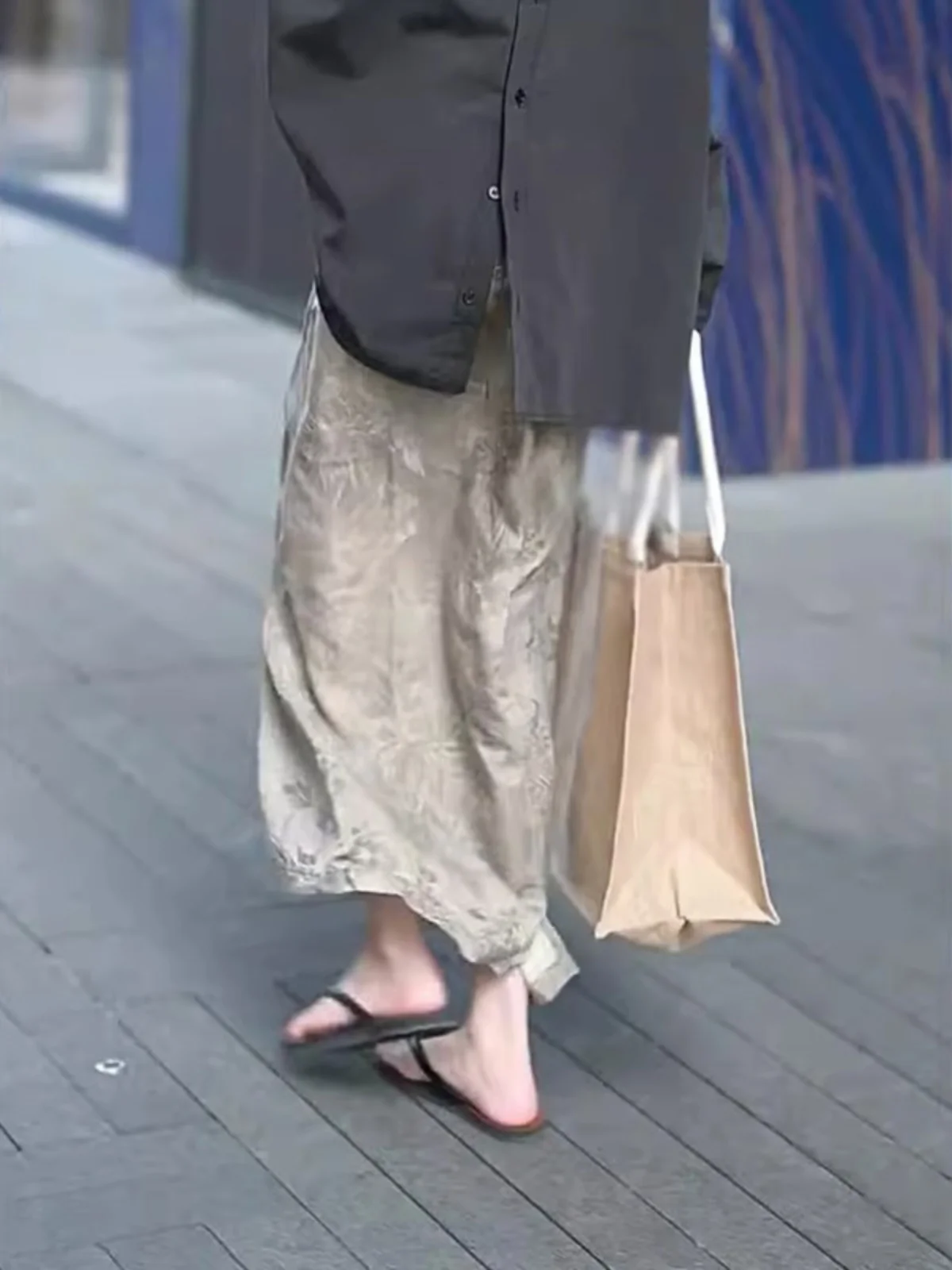 

Ele китайская национальная юбка-миди с вышивкой и высокой талией, женская длинная юбка для похудения на весну и лето