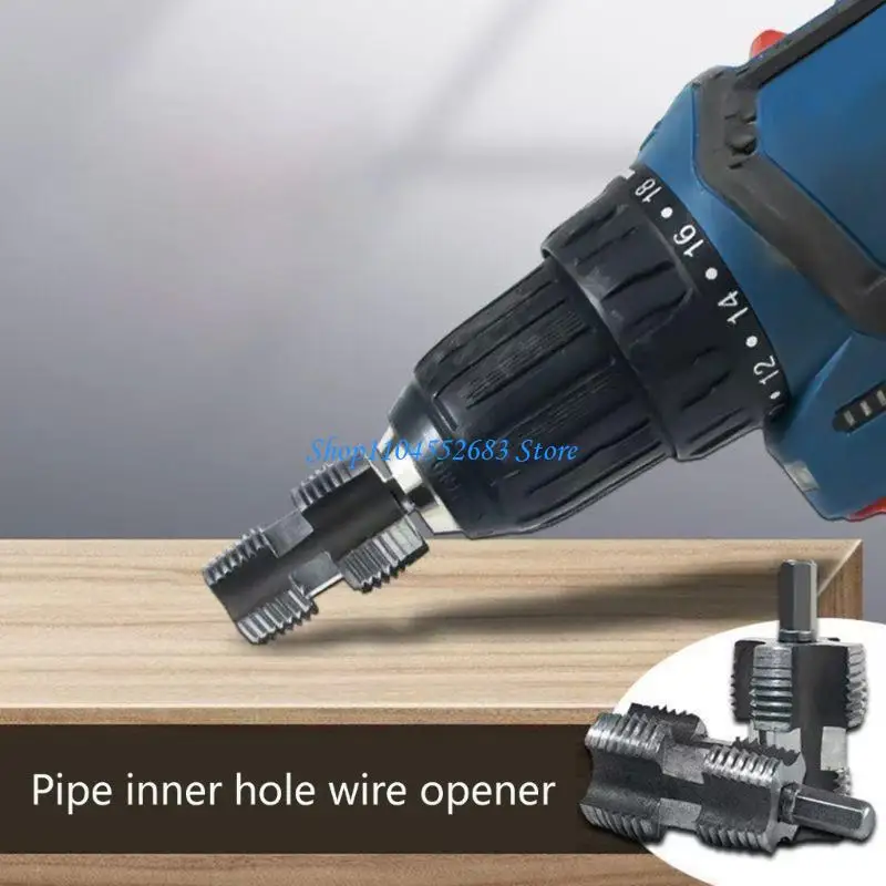 Y6GD PVC Thread Maker Tool for Electric Drill PVC Pipe Threader Water Pipe Thread Opener for Household Repair Accessories
