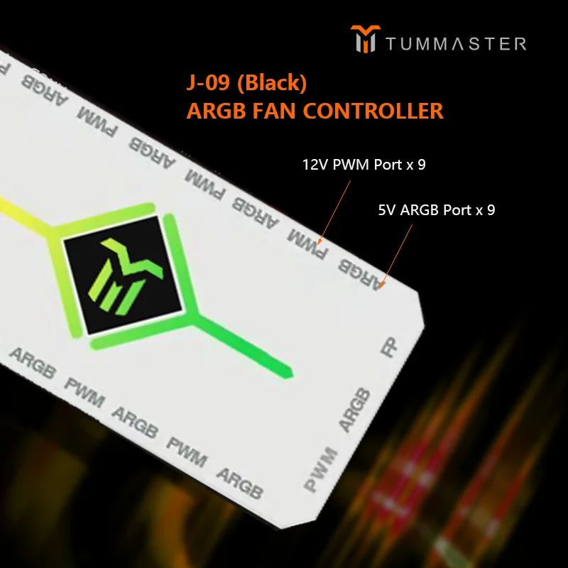 Controller ventola ARGB 5V 3PIN ARGB e 4PIN Hub PWM Sincronizzato Case del computer Ventola Luce inferiore Design magnetico con telecomando