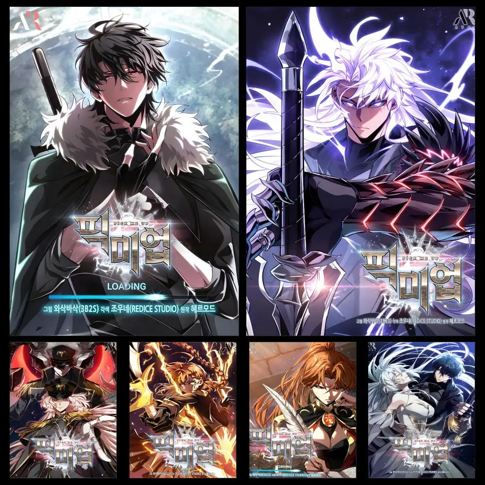 Manhwa P-Pick Me Up Infinite Gacha Action Poster PP Self Adhesive Decorative HD For Garage Gaming Room Living Room Gift