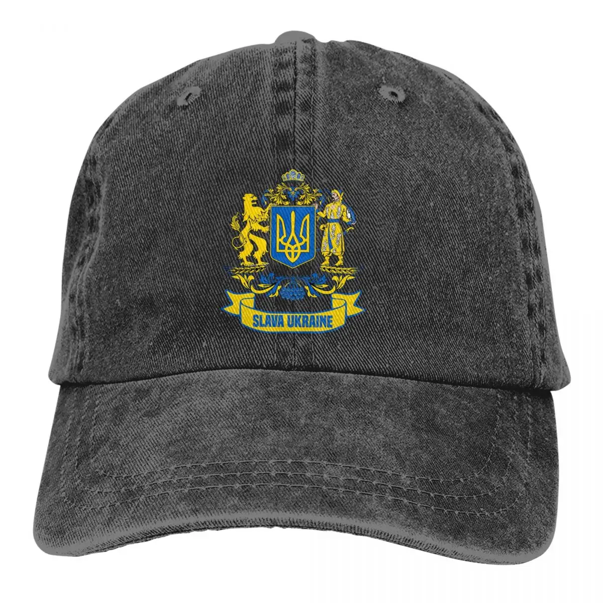 

Washed Men's Baseball Cap Slava Trucker Snapback Caps Dad Hat Ukraine Ukrainian Golf Hats