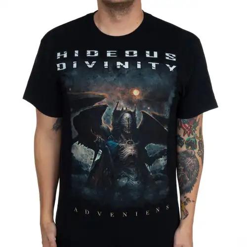 New Hideous Divinity Band Graphic Cotton T-shirt Unisex Summer Short Sleeve Fashion Brand Tee Luxury Casual Vintage Tees