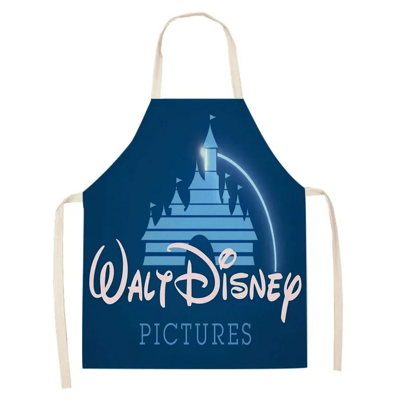 Disney Stitch Cartoon Printed Kitchen Aprons for Adult Kids Household Linen Bib Fruit Cooking Kitchen Baking Apron Cleaning Tool